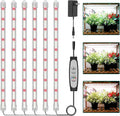 6-Bar Grow Light Strips for Indoor Plants 16 Full Spectrum Plant Lights 6500K Sunlike Grow Lights with 6/12/18H Timer 5-Level Dimmable for Indoor Growing