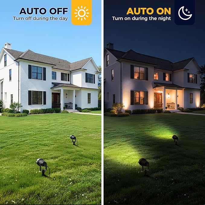 L LOHAS LED Green Christmas Spotlight 2pack+3000K Warm White Spotlight 2pack