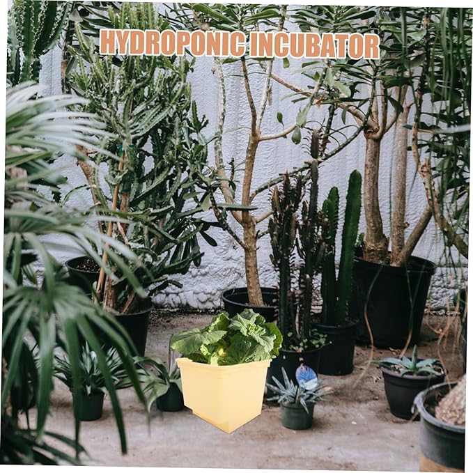 POPETPOP 1set Hydroponic Planting Bucket Nursery Box for Soilless Vegetable Cultivation for Greenhouse and Indoor Gardening and Easy to Assemble No Lid Included