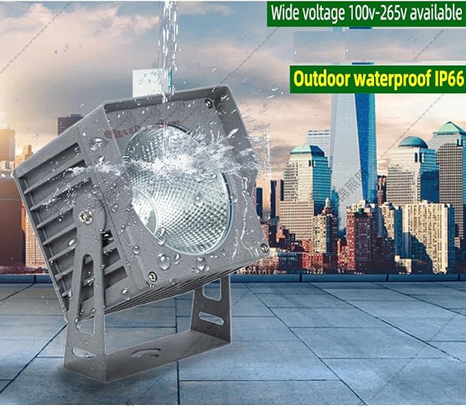 LED Spot Lights - Landscape Flood Lights IP65 Outdoor Waterproof Long-Range Spotlight AC220V COB Tree Lighting LED Beam Spotlights Villa Courtyard Lawn Lighting(YellowA-10W(220V))