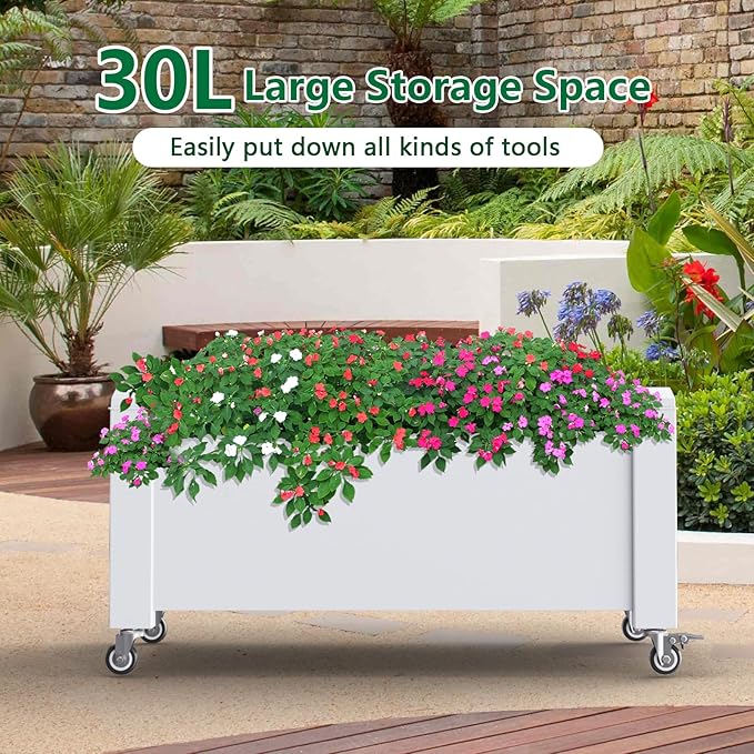 EFU Outdoor Garden Raised Bed Planter Box for Vegetables and Flowers (497B)