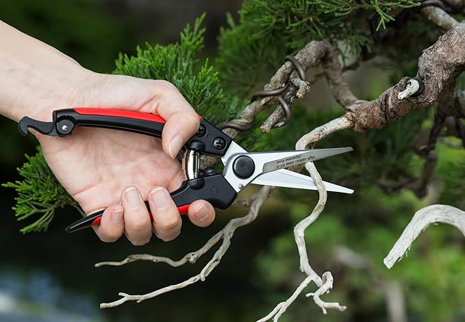 Kimura® 8 Pro Pruning Scissors Premium Japanese SK5 Hi-Carbon Steel Blades Non-Slip Vinyl Coated Handles Lightweight &amp Ergonomic Multi-Tasking Pruning Shears Garden Snips Precision Clippers