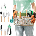 9-Piece Heavy Duty Garden Tools Set with Tote Bag Stainless Steel Gardening Kit with Ergonomic Handles Rust-Proof Outdoor Gift Set for Women Gardening Gifts