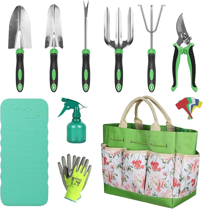 Orientools Gardening Gifts for Women &amp Men Garden Tools Set Kit with Bag 11 Piece Gardening Hand Tools Allotment Gifts for Gardeners