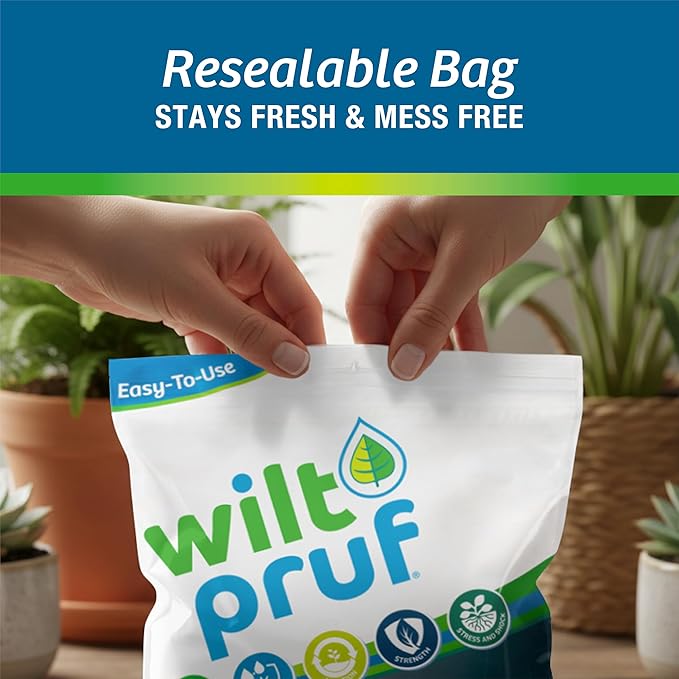 Wilt-Pruf® 5-in-1 Soil Booster + Plant Food | Grow Healthier Stronger Plants Flowers Vegetables | Feeds | Builds Roots | Builds Soil | Refresh Potting Mix | Improves Moisture Retention (2 lb Bag)