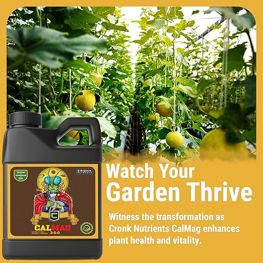 Cronk Nutrients CalMag 2-0-0 - Calcium Magnesium and Iron Plant Fertilizer – Compatible with Soil Soilless and Hydroponic Garden – Correct Common Deficiencies for Indoor &amp Outdoor Plants 1L