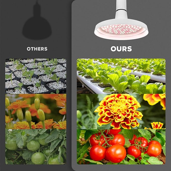 Hanging Grow Lights for Indoor Plants 30W Full Spectrum with Timer and 16.4FT Power Cord Pendant Plant Lights for Indoor Growing Large Tall Plant Garden Flowers Greenhouse