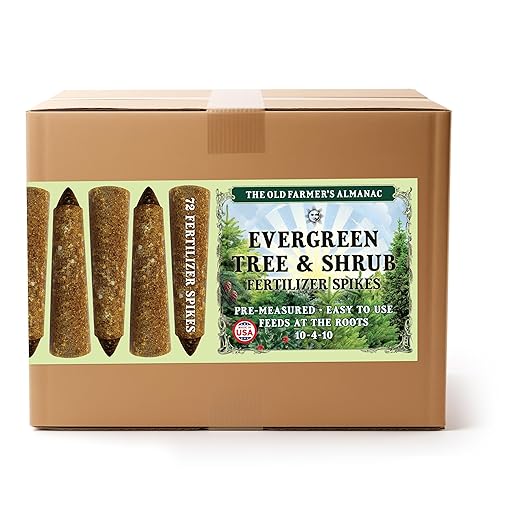 The Old Farmer's Almanac Evergreen Tree &amp Shrub Fertilizer Spikes 10-4-10 (72 Spikes - 18.0 Lbs)