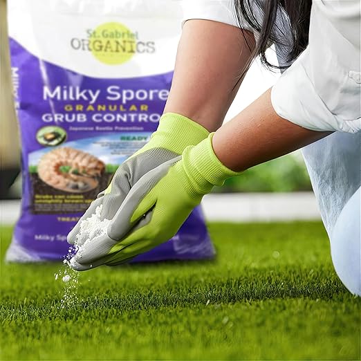 St. Gabriel Organics - 15 Pound Milky Spore Granular Natural Japanese Beetle Grub Control and Repellent for Lawn and Garden Care