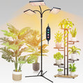 FECiDA 2026 3Head Grow Lights with Upgraded Stand Big Coverage Grow Lights for Indoor Large Plants Bonsai Tree 4/8/12/16/20 Hr Timer 75 Watt Power Draw NO Need Adapter 24-76 Height Adjustable