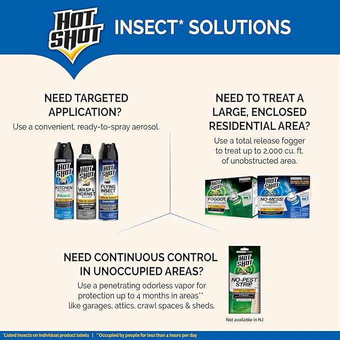 Hot Shot Fogger With Odor Neutralizer 6 Count-2 Ounce Cans (2 Pack) Controls Heavy Insect Infestations