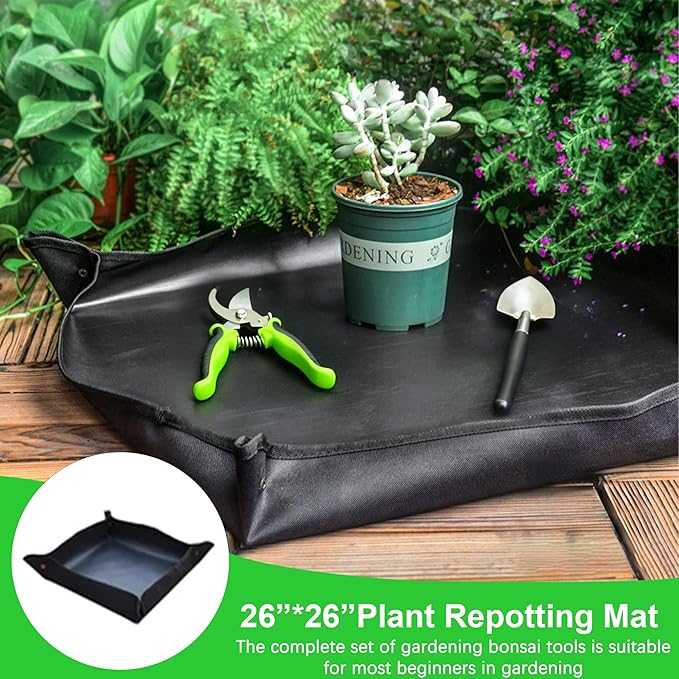 Gardening Tools 20-Piece Gardening Hand Tools Garden Tools Set for Beginner Includes Bonsai Wire Kit Plant Mat &amp Mini Rake Gifts for Women