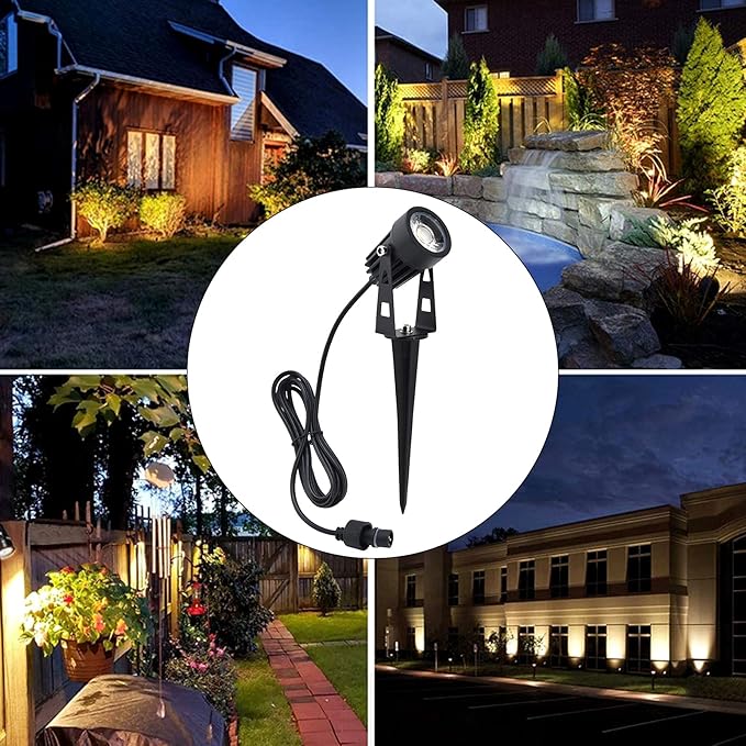 Garden Spotlight IP65 Waterproof Garden Light Weather Resistance 8Pcs Warm Light Landscape Lamp for for Courtyards for Parks for Villas for Flower Bed(#1)