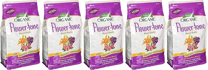 Espoma FT4 4-Pound Flower-Tone 3-4-5 Blossom Booster Plant FoodMulticolor 5 Pack