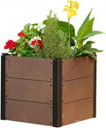 Garden Raised Bed 19*19*18in Deep Root Planter Box for Patio Outdoor Herb with Bottom Vegetable and Flower Gardening - Durable Wooden Style Planter Box for Easy Mobility and Clearance