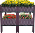 Doppy Planter Boxes Raised Garden BedPlanter Boxes Raised Garden Bed with Legs Set of 4 Planters for Outdoor Indoor Plants Elevated Garden Boxes Plant Pots for Flowers Vegetables Fruits Herbs