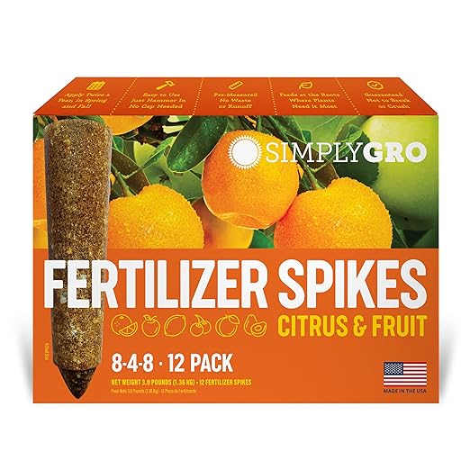 Fertilizer Spikes for Citrus &amp Fruit Trees &amp Shrubs (12 Spikes - 3.0 Lbs)