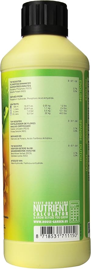 House &amp Garden GL56749703 HGTBS005 Top Booster 500 ml fertilizers Natural