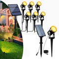 T-SUNUS Solar Landscape Spotlights Warm White 3000K Garden Spot Light IP65 Waterproof 9.8ft Cable 2000mAh Separated Solar Panel Auto On/Off for Garden Driveway Pathway Pool Area