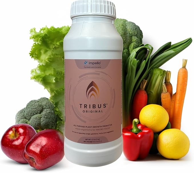 Tribus Organic Microbial Inoculant – Root Booster for Plants Increases Plant Yield Root Growth Flower &amp Fruit Quality. Bloom Booster. Visible Root Growth in 24Hrs. Packaging May Vary. 33.8 oz