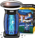 Solar Bug Zapper Outdoor Waterproof Portable &amp Rechargeable Bug Zapper with Panel Sensor &amp LED Night Light Mosquitoes Zapper Electric Fly Zapper for Home Patio Backyard Camping