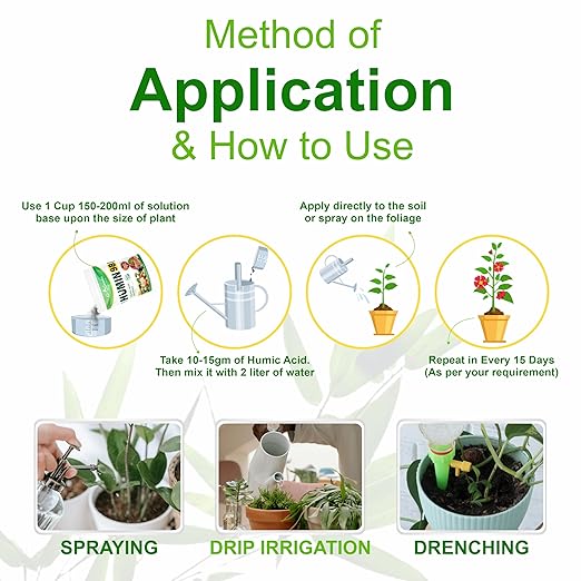 Go Garden Humic Acid for Plants (Humic Acid 98%) - Natural Plant Growth Stimulator - Organic Plant Food 450 G