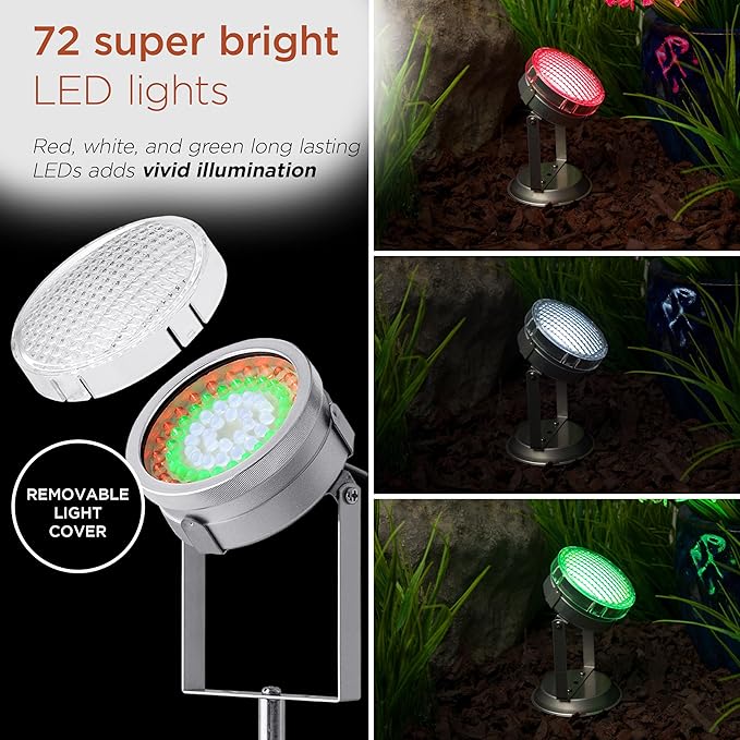 Alpine Corporation Outdoor 72 Count Super Bright LED Lights with Transformer and Inline Controller