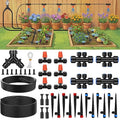 2026-Upgrade Quick-Connect Drip Irrigation System Garden Irrigation Kit with 2/5 &amp 1/4 Tubing and Adjustable Nozzles &amp Sprinklers Automatic Watering System for Garden Lawn Greenhouse