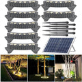 LED Solar Ground Lights Outdoor Ring Tree Ligh Yard Lighting Uplight Landscape Spotlights Made to Last(Blue LightPack of 7)