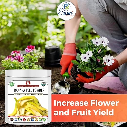 Erwon® Banana Peel Powder Fertilizer for overall Growth of Plants. (900 gm)