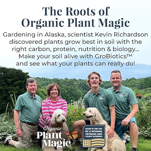 Organic Plant Magic - Fast-Acting Water Soluble Plant Food - All-Purpose Fertilizer Concentrate for Flower Vegetable Herb Fruit Tree Garden &amp Indoor Houseplants [One 1/2 lb Bag]