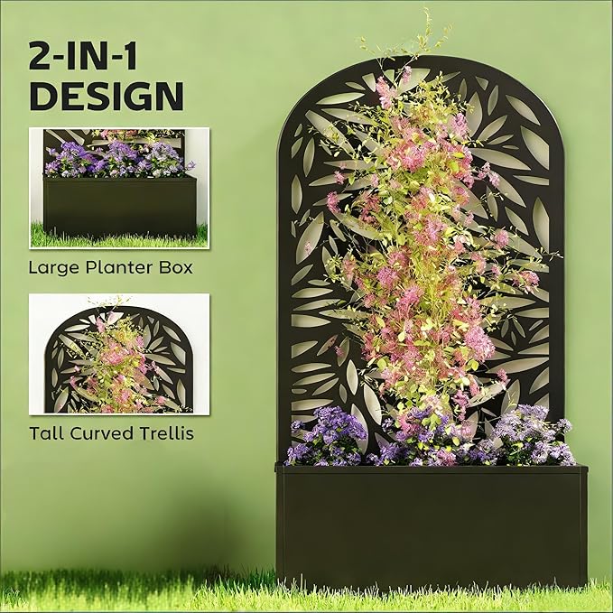 Curved Raised Garden Bed High-Capacity Planter for Maximum Edge Planting - Generous Garden Box Design Creates More Growing Space &amp Easier Access for Urban Gardens and Small Yards