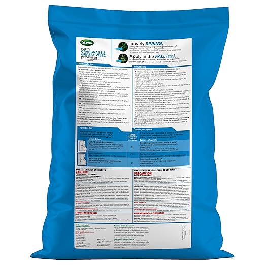 Scotts Halts Crabgrass &amp Grassy Weed Preventer - Pre-Emergent Weed Killer for Lawns For Up To 5000 sq. ft. of Lawn Care 10.06 lb.