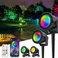 ASTRAEA RGB Outdoor LED Spot Lights 12W Color Changing Landscape Spotlights Lighting with Remote Control &amp APP Music Sync &amp Timer Waterproof Spotlights Uplighting for Yard Garden Pathway 4