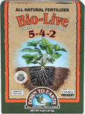 Down To Earth All Natural Fertilizers Organic Bio-Live Starter &amp Transplant Mix with Mycorrhizal Fungi and Benefical Microbes for Plant Food 5-4-2 4 lb
