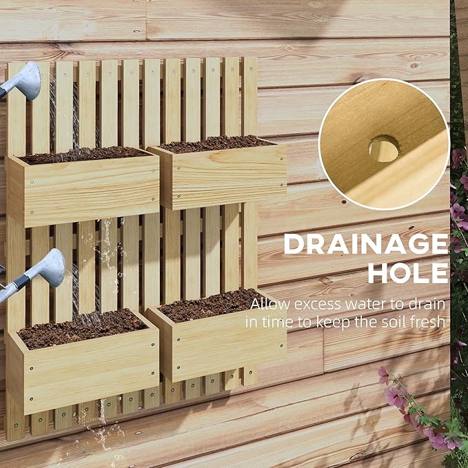 4-Box Vertical Raised Garden Bed with Trellis - Adjustable Plant System for Flowers and Climbing Vegetables