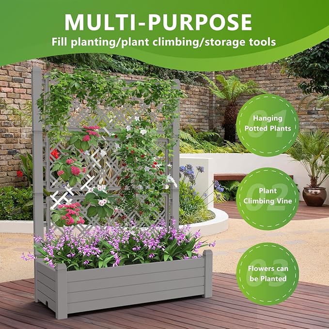 EFU Outdoor Garden Raised Bed Planter Box for Vegetables and Flowers (508A)