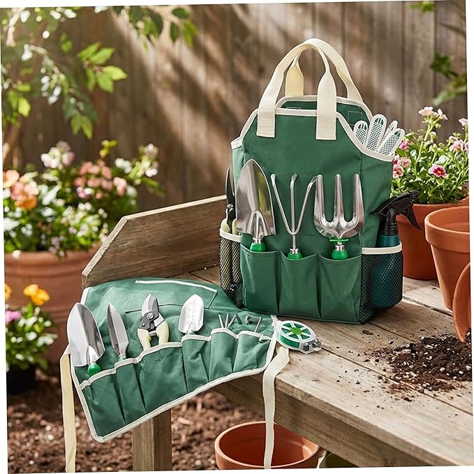 11-Piece Gardening Tool Set Heavy Duty Stainless Steel Garden Tool Set with Handbag Gardening Hand Tools for Adults and Kids