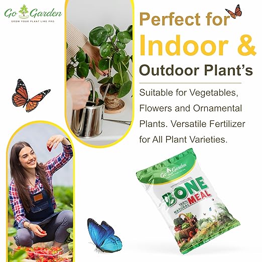 Go Garden Organic Bone Meal Fertilizer for Plants 100% Organic Natural Plant Fertilizer 950 GMS