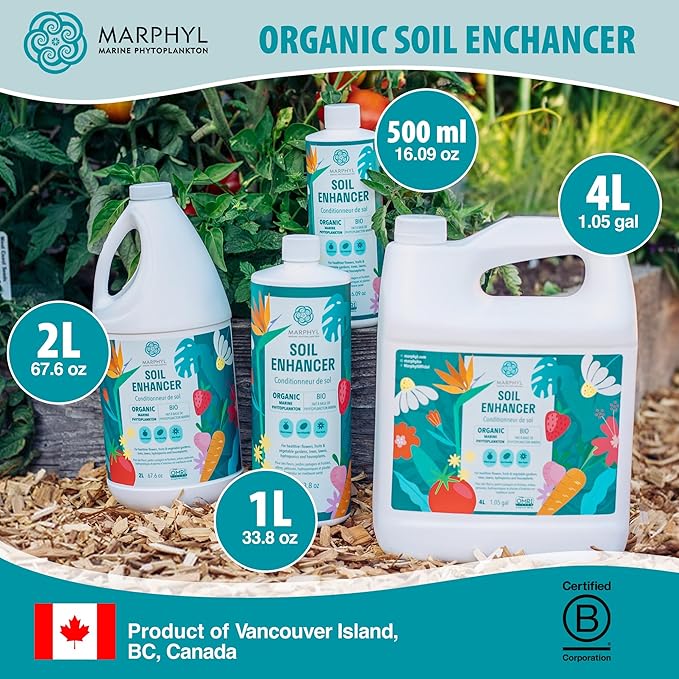 MARPHYL All-Purpose Plant Food – Organic Nutrient-Rich Fertilizer &amp Soil Enhancer for Indoor &amp Outdoor Flowers Vegetables Succulents Bamboo &amp Hydroponics