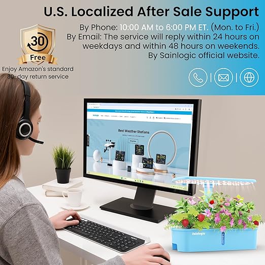 Sainlogic Hydroponics Growing System Kit 12 Pods Watering Planter Smart Indoor Garden with APP &amp WiFi Connected 5 X Growth with 24W LED Quiet Pump for Vegetables Herbs and Flowers