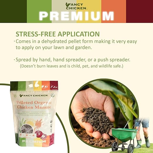 Premium Manure – 15 Lb Pelleted Organic Fertilizer with Natural Performance Enhancers All-Natural Plant Food Ideal for Vegetables Gardening &amp Farming USDA