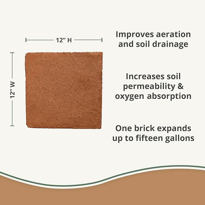 Buffered Coco Bliss (40lbs) - 100% Buffered Coco Coir - Organic Coco Coir for Plants Garden Soil &amp Potting Mixes - Coconut Fiber Substrate Mixes with Potting Soil for Indoor Plants &amp Outdoor