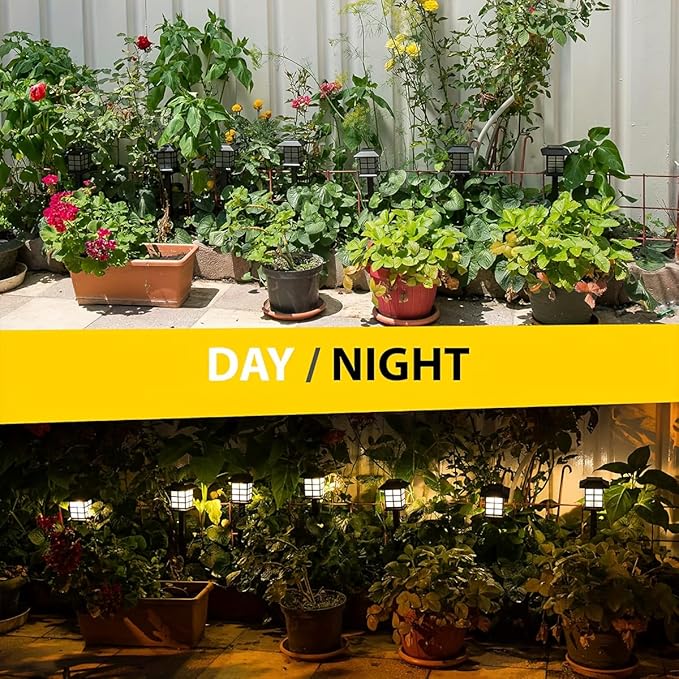 Outdoor Warm Light Solar Rechargeable Landscape Garden Lights Suitable for Roads Courtyards and Decks (16 pcs)