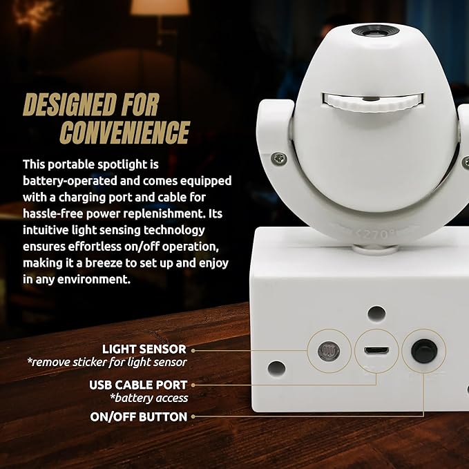 Sporticulture NHL American Hockey Vegas Golden Knights LED Mini Spotlight Projector – 6 Team Logos Portable &amp USB Rechargeable – For Game Day Parties Dorm Rooms &amp More (No Button Batteries R