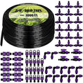Tondiamo 1000' 5/8 Inch Drip Tape Irrigation Tubing Kit 8 Mil 6 Spacing Garden Hose Watering Tube Line Automatic Equipment for Garden Irrigation System Farms Landscape Lawn