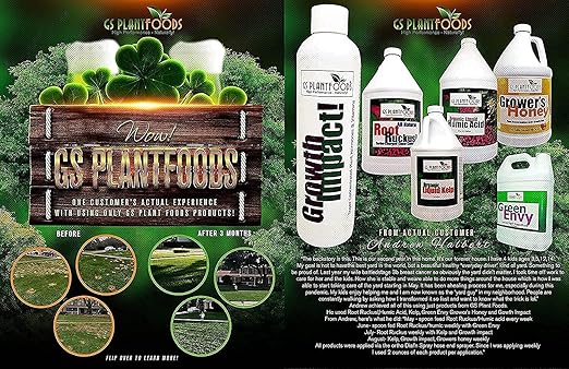 GS Plant Foods Root Ruckus Compost Fertilizer Organic Plant Food - Humic Acid &amp Sea Kelp Nutritional Root Supplement for Lawns Soil Shrubs &amp Vegetables - 55 Gallons