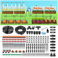 Drip Irrigation System Kit for Garden: 299CPS Automatic Drip Irrigation Kits Greenhouse Plant Watering System with 5 Kinds of Sprayers1/4 inch 1/2 inch Irrigation Tubing Hose for Raised Bed