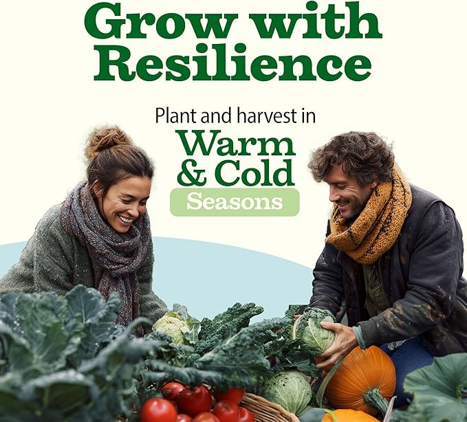 32 Heirloom Vegetable and Fruit Seeds for Planting - 16000+ Seeds | Non-GMO Survival Seed Vault | High Germination | 32 Varieties of Vegetable Seeds for Your Home Survival Garden