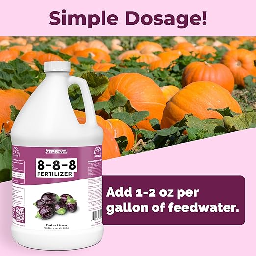 8-8-8 Fertilizer for Plants Great for Shrubs Vegetables and Flowers Plant Fertilizer by TPS Plant Foods 1 Gallon (128oz)